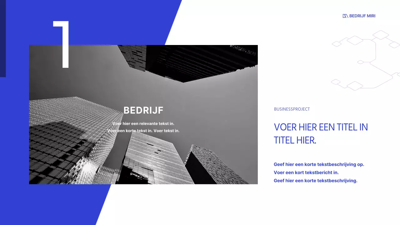 Wit en blauw voor een strakke zakelijke look