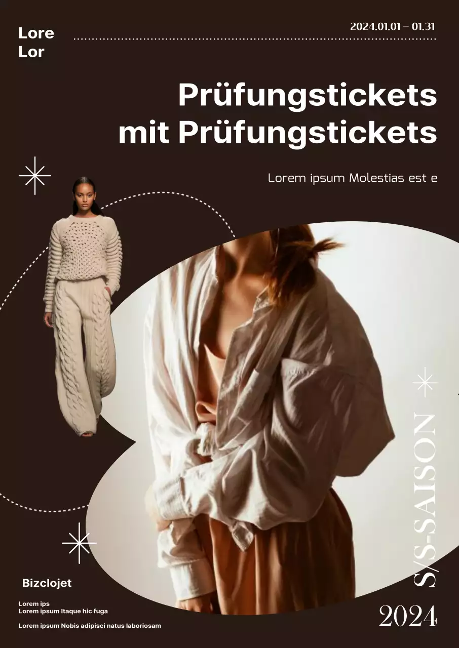 Brauner Hintergrund Modernes Konzept Kleidung Studentenrabattveranstaltung