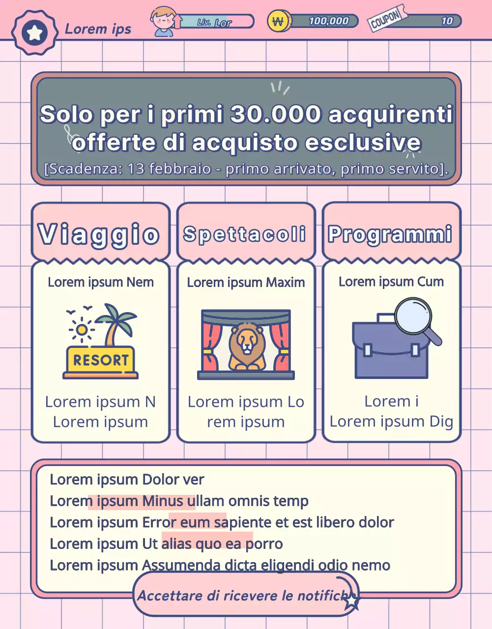 Articoli per il back-to-school con lavagna pastello ed elementi di schermo di gioco