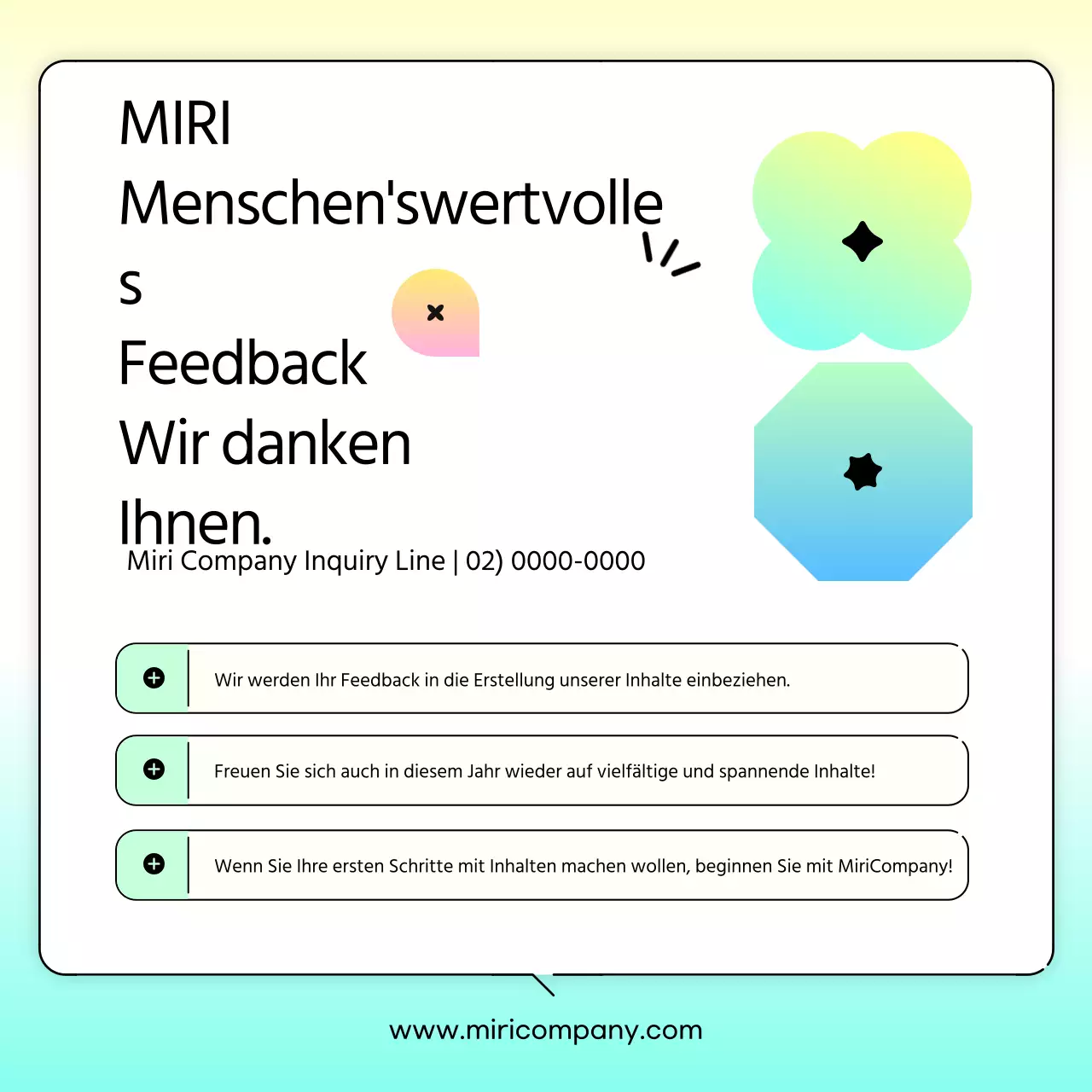 Farbverlauf gelb und hellblau für saubere Umfrageergebnisse
