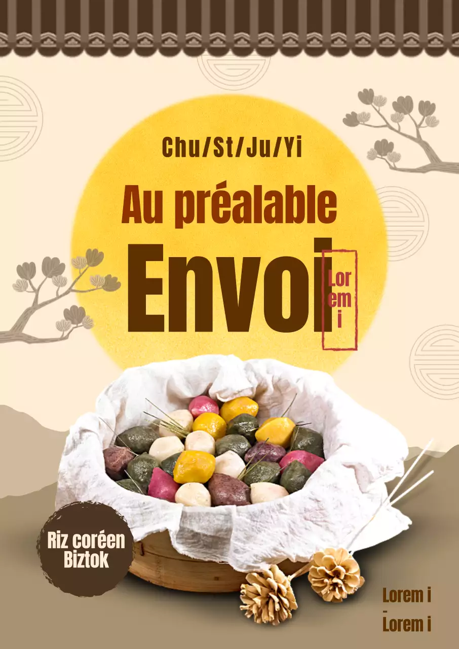 Comment réserver à l'avance les envois de cadeaux traditionnels de Chuseok, de couleur beige et brune ?