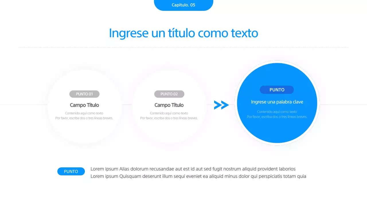 Una sencilla presentación empresarial en blanco y azul