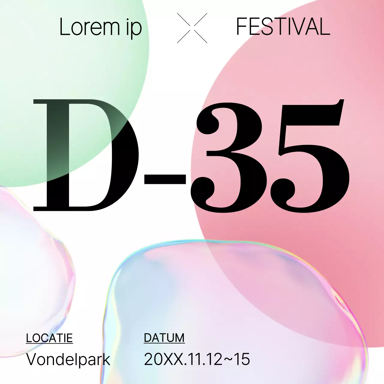 Aankondiging van het D-Day festival in al zijn witte en roze glorie