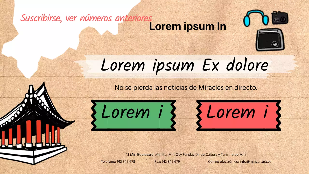 Guía de barrios de moda sobre fondo beige