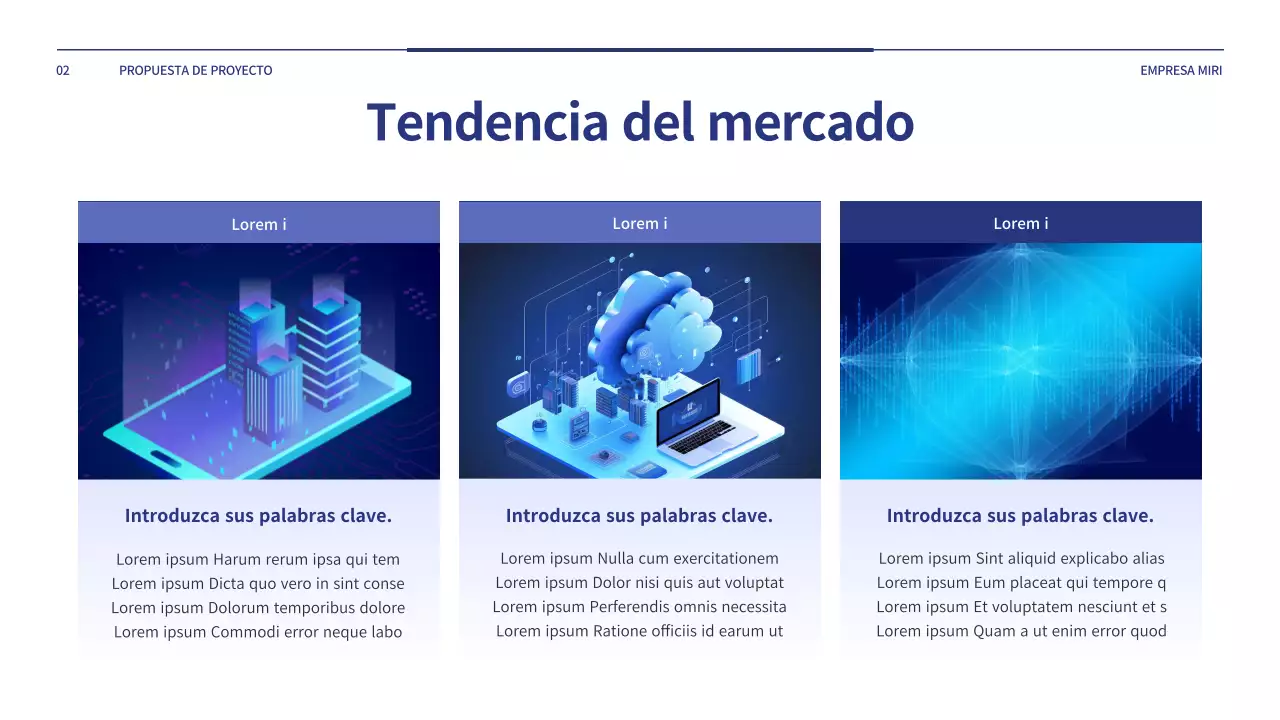 Una sencilla propuesta de proyecto en azul