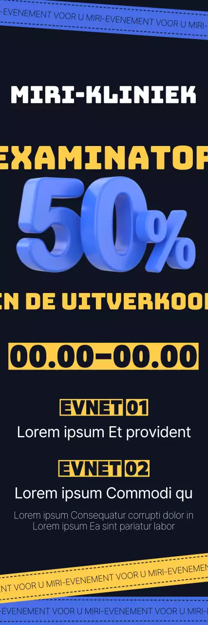 Dermatologische kortingsaanbieding voor examenkandidaten, met een lettertype dat de boodschap benadrukt, 3D-cijferafbeeldingen en kleurcontrast