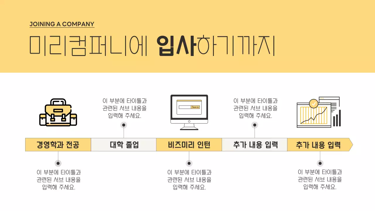 노랑의 심플한 신입사원 자기소개서