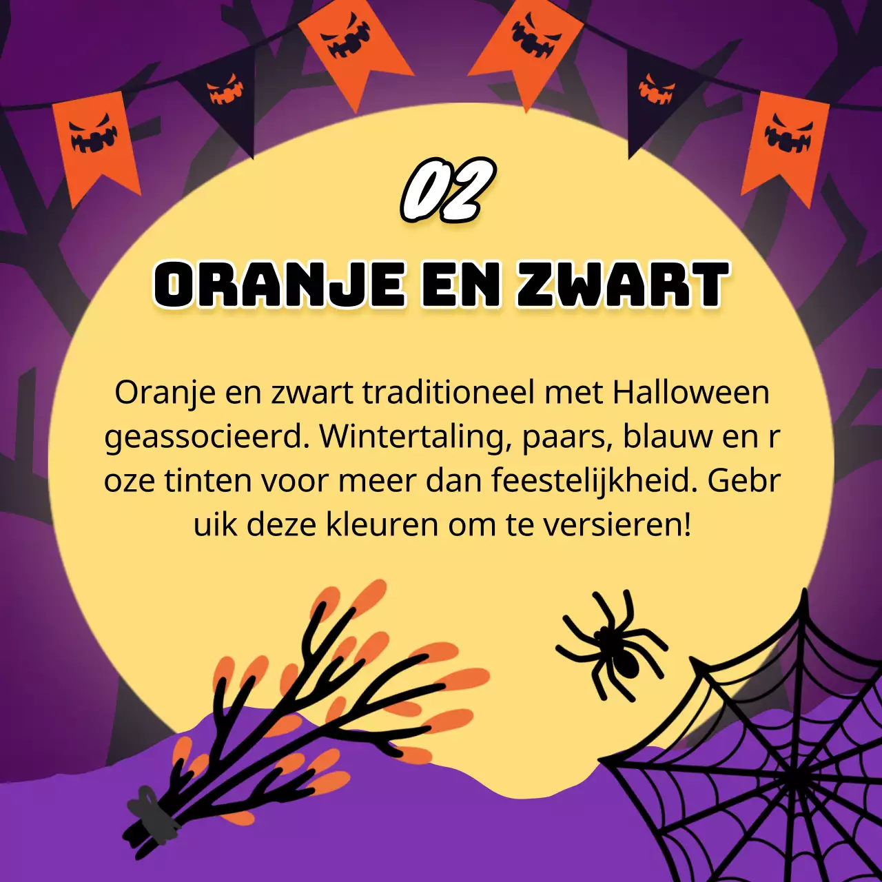 Fantasy Halloween Decor in oranje en zwart