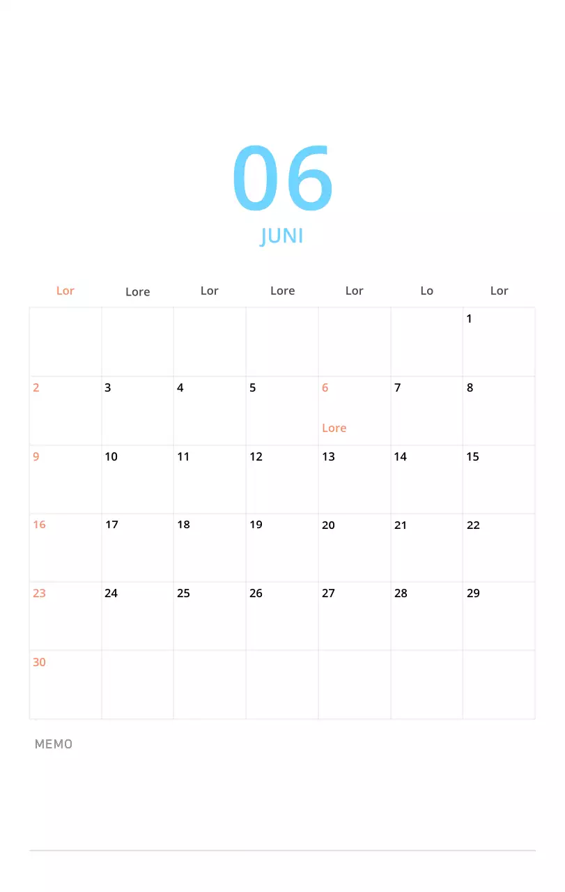 Schattige geïllustreerde groene bureaukalender met familiethema