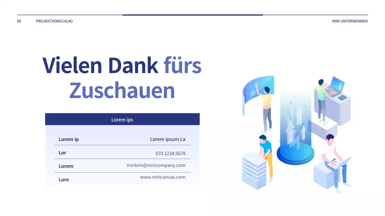 Ein einfacher Projektvorschlag in Blau