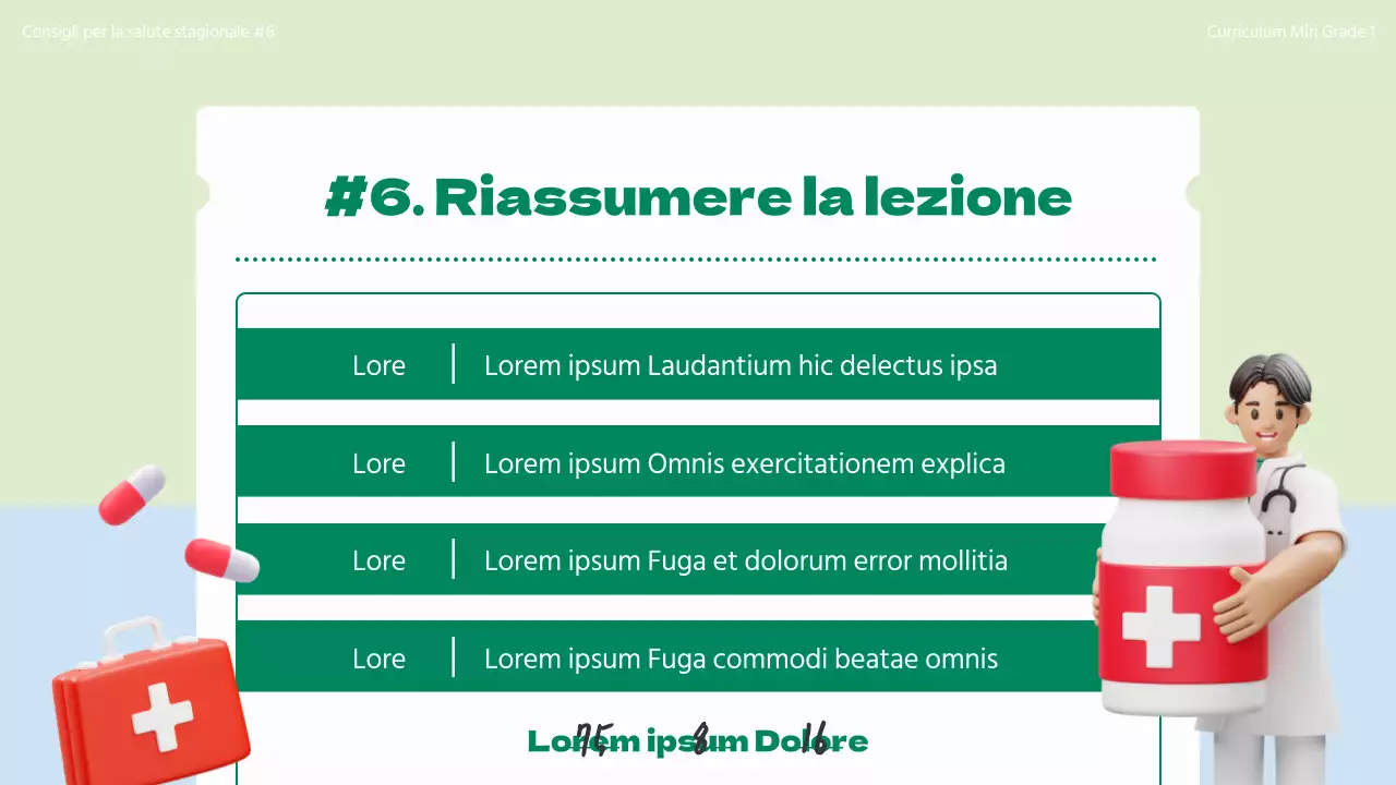 Introduzione al concetto di assistenza sanitaria stagionale con illustrazioni 3D in chartreuse e azzurro.