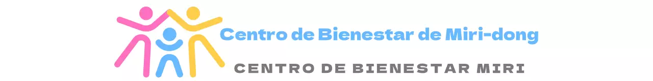 Logotipo de servicio público de centro de bienestar con ilustración de familia