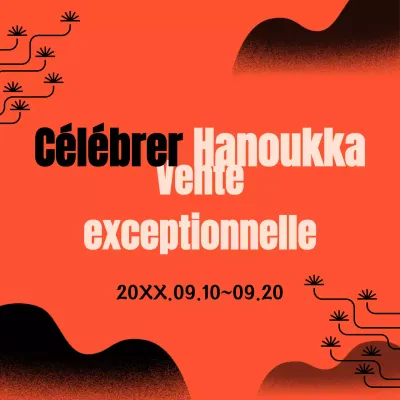 Une promotion des ventes illustrée avec une couleur orange vive et une police de caractères manuscrite noire pour une meilleure lisibilité.