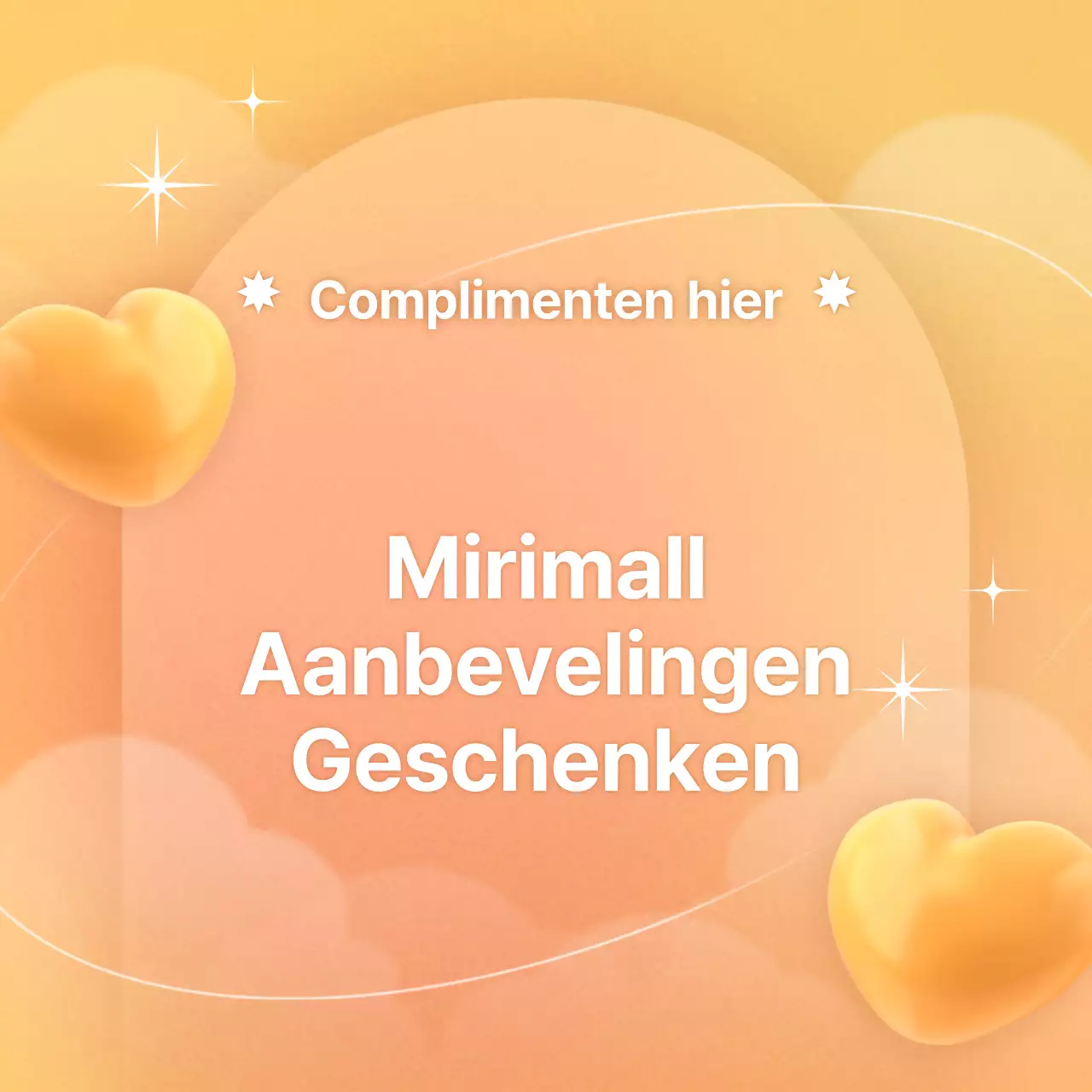 Emotioneel cadeau promotie-evenement met oranje kleurverlopen