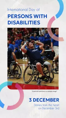 Grey and blue simple Disability Day Celebration Pubicity