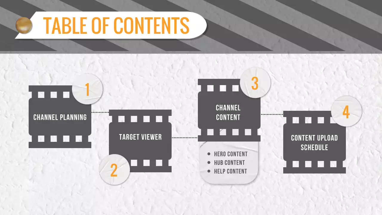 Grey and yellow trendy Video Content Planning Pitch