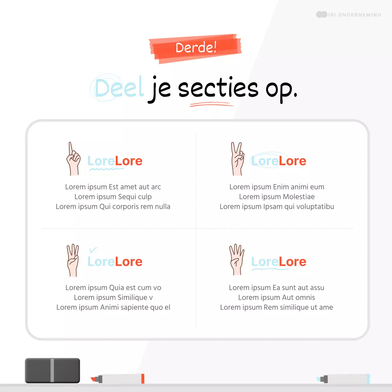 Leg uit hoe je een mooie samenvatting maakt in lichtblauw en wit