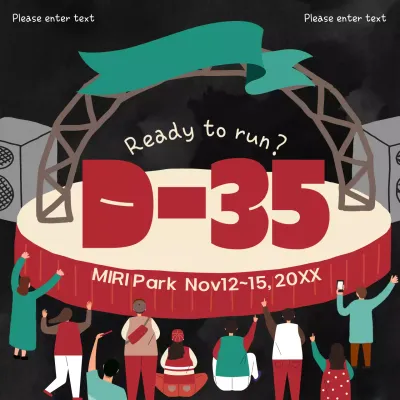 Red Trendy Event Announcement Social Media Post