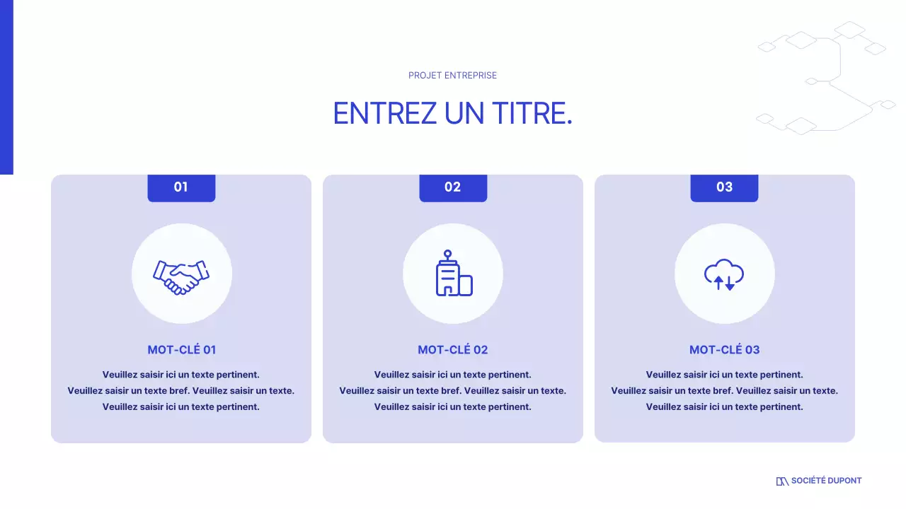 Le blanc et le bleu pour un look professionnel épuré