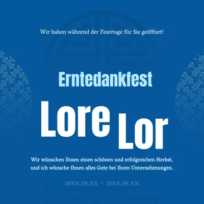 Eine ruhige, beruhigende, blau getönte Ankündigung mit einer kalligrafischen Schrift.