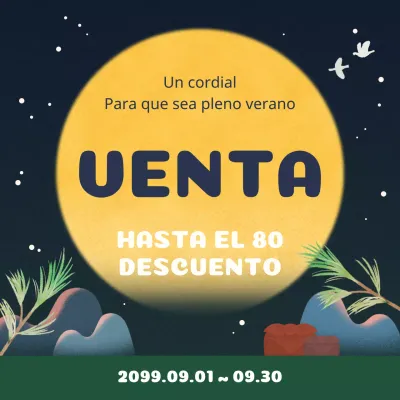 Guía sencilla de descuentos Obon en azul marino y amarillo