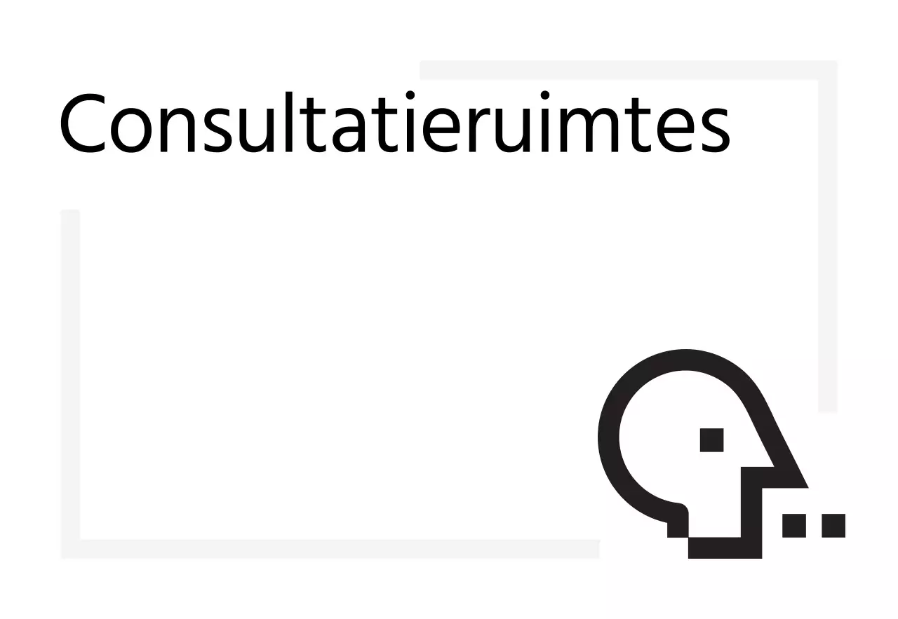 Eenvoudige bewegwijzering met digitaal ogende pictogrammen en plaatshoudertekst