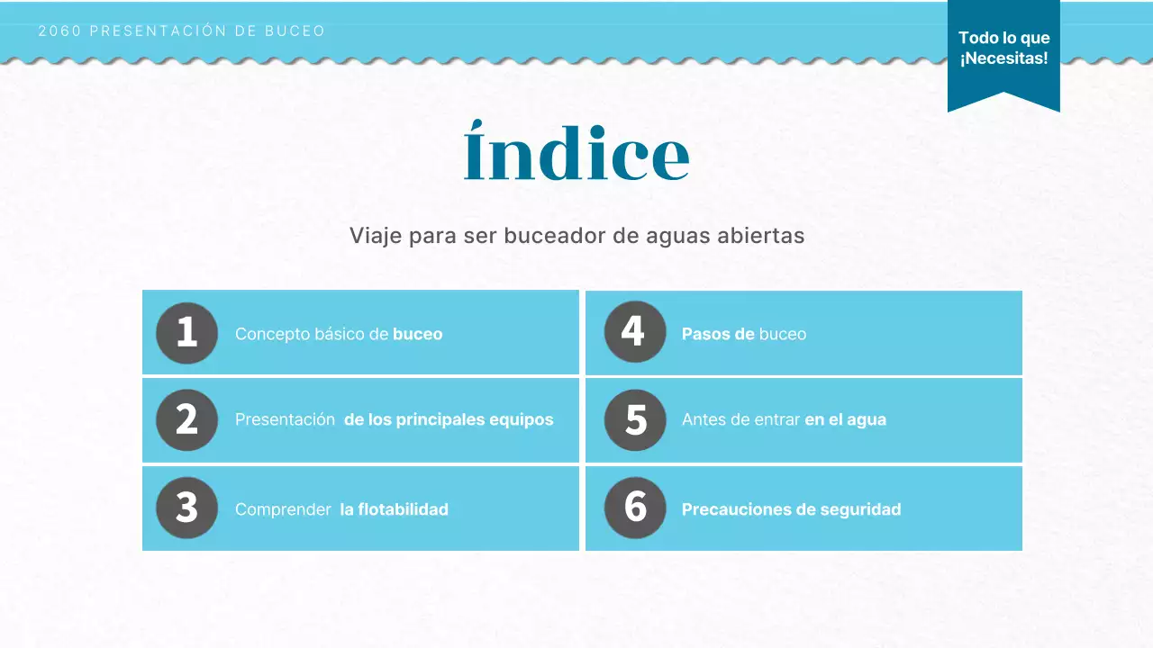 Introducción a la formación de buceo con el concepto de ilustración del océano azul claro