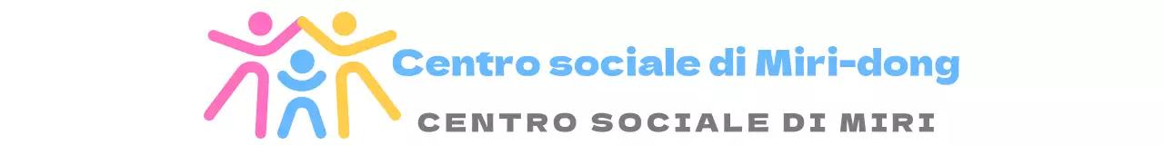 Logo del servizio pubblico del centro di assistenza sociale con illustrazione della famiglia