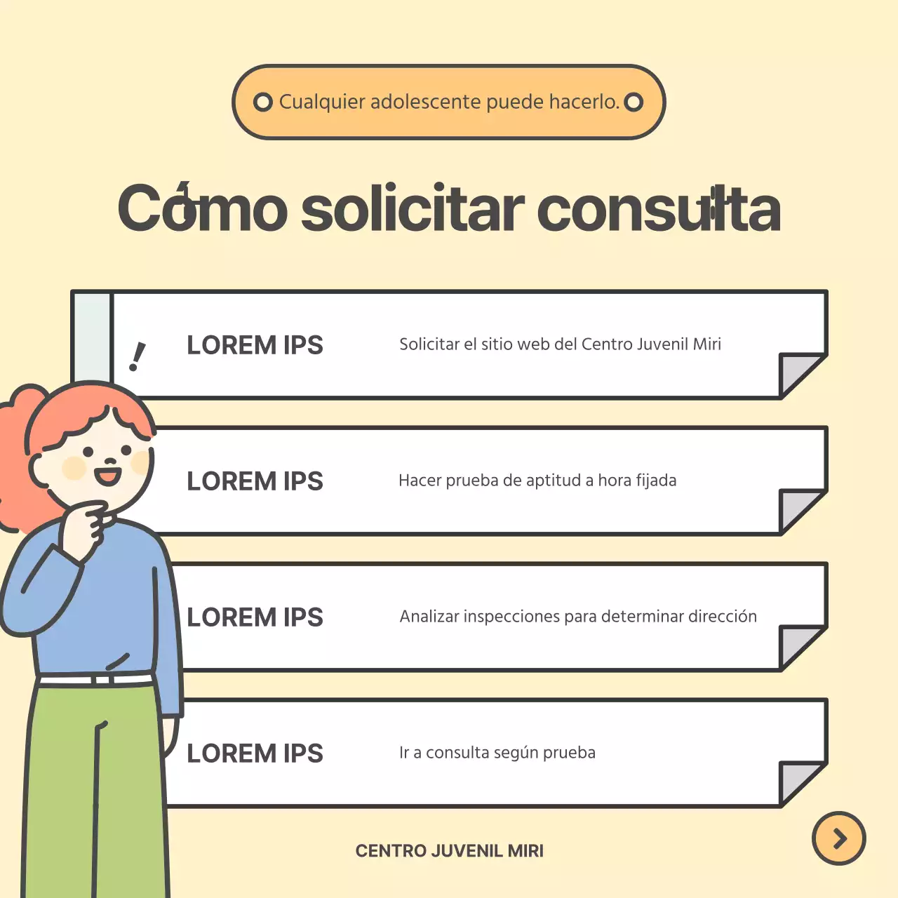 Promover un bonito centro de orientación profesional amarillo y chartreuse