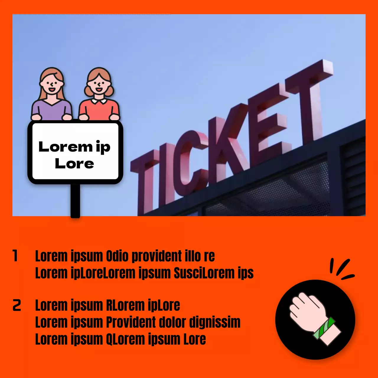 Guide d'utilisation des espaces culturels avec fond et cadres orange