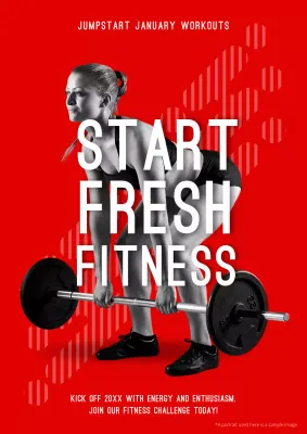 Red and Black Trendy Gym advertisement