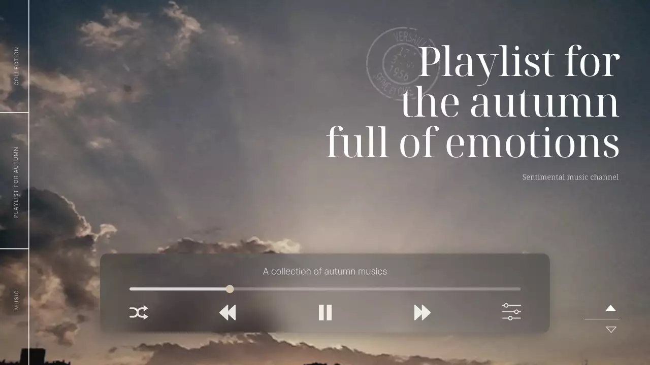 하늘색과 흰색의 트렌드한 가을을 붙잡는 플레이리스트