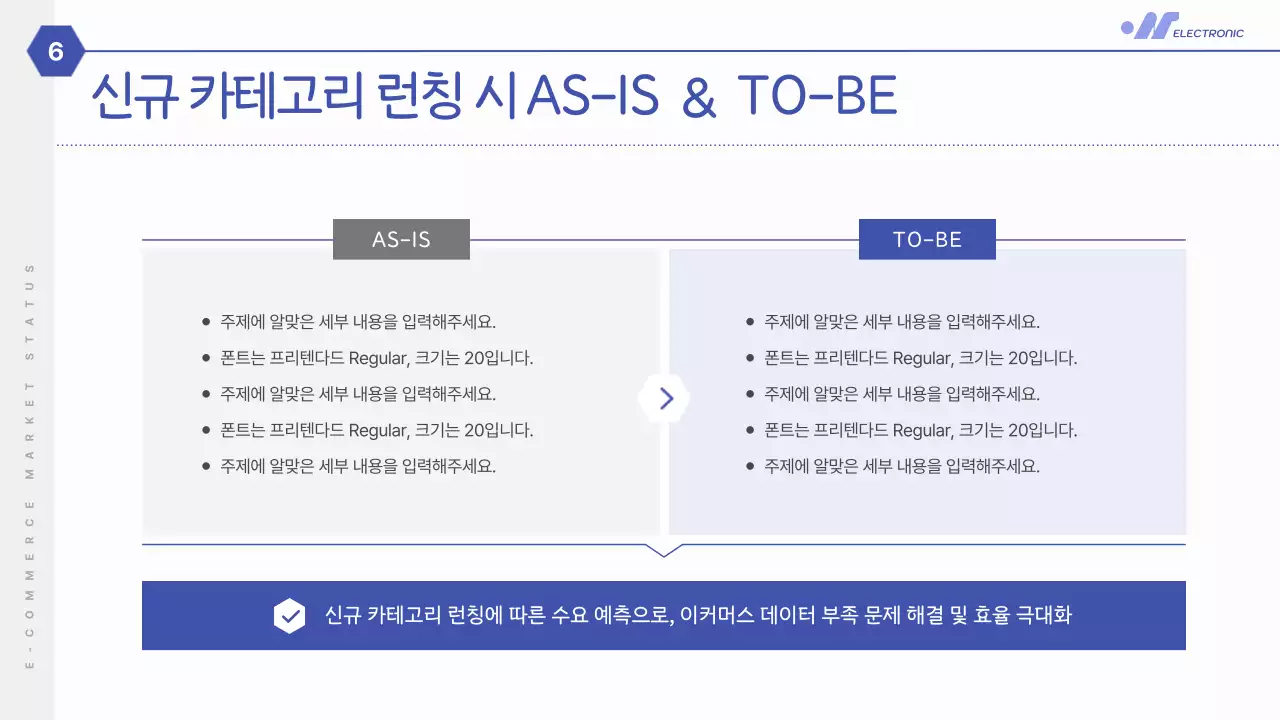 파랑의 심플한 비즈니스 시장조사 보고서