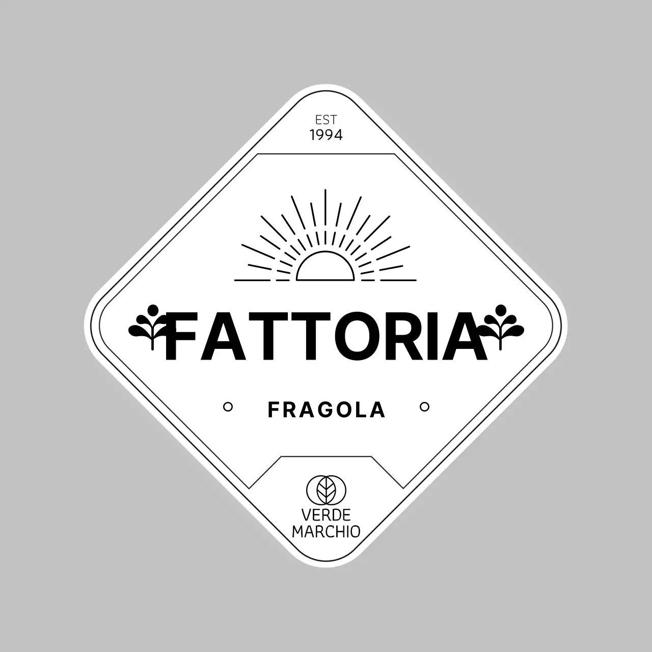 Etichetta adesiva ecologica nera per fragole di fattoria