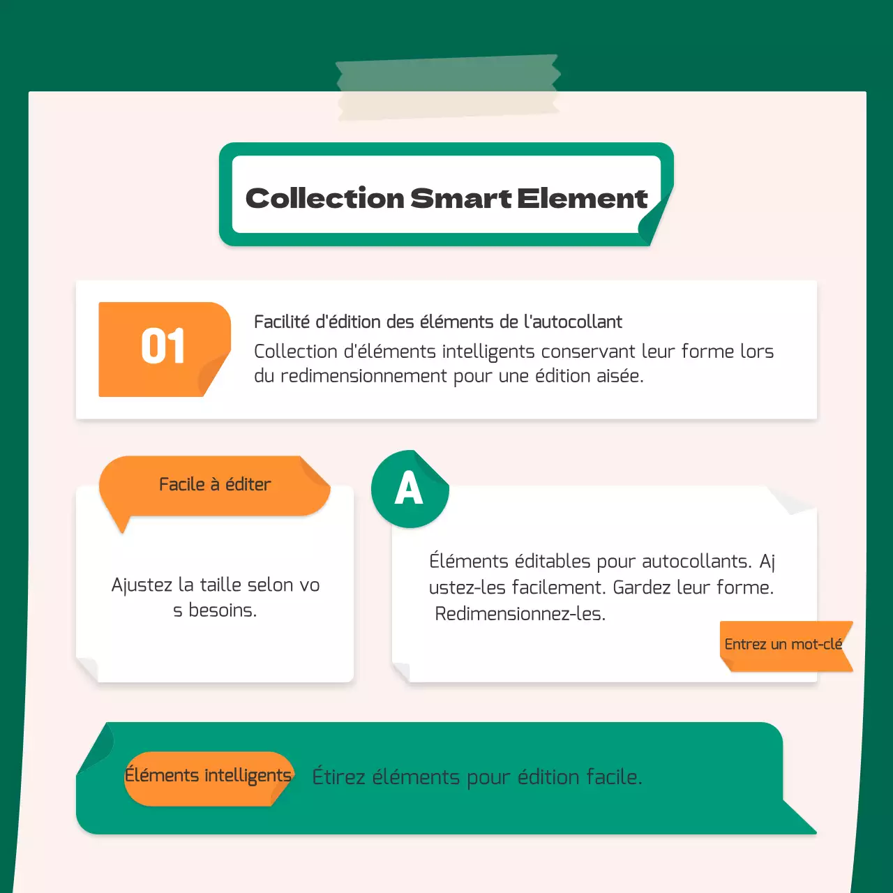 Un joli concept d'autocollant orange et vert pour l'environnement CardNews
