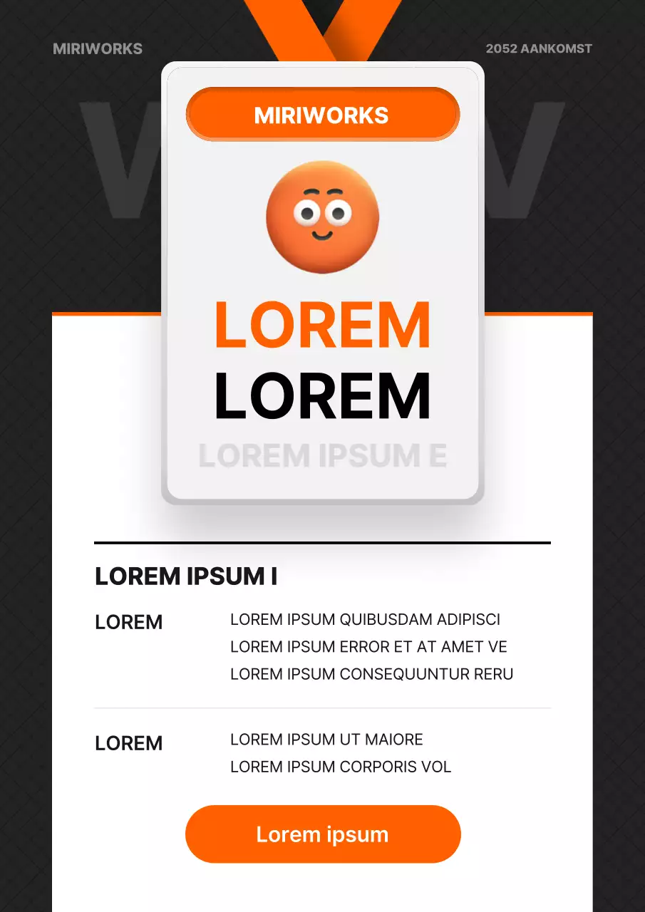 Moderne vacatures in zwart en oranje