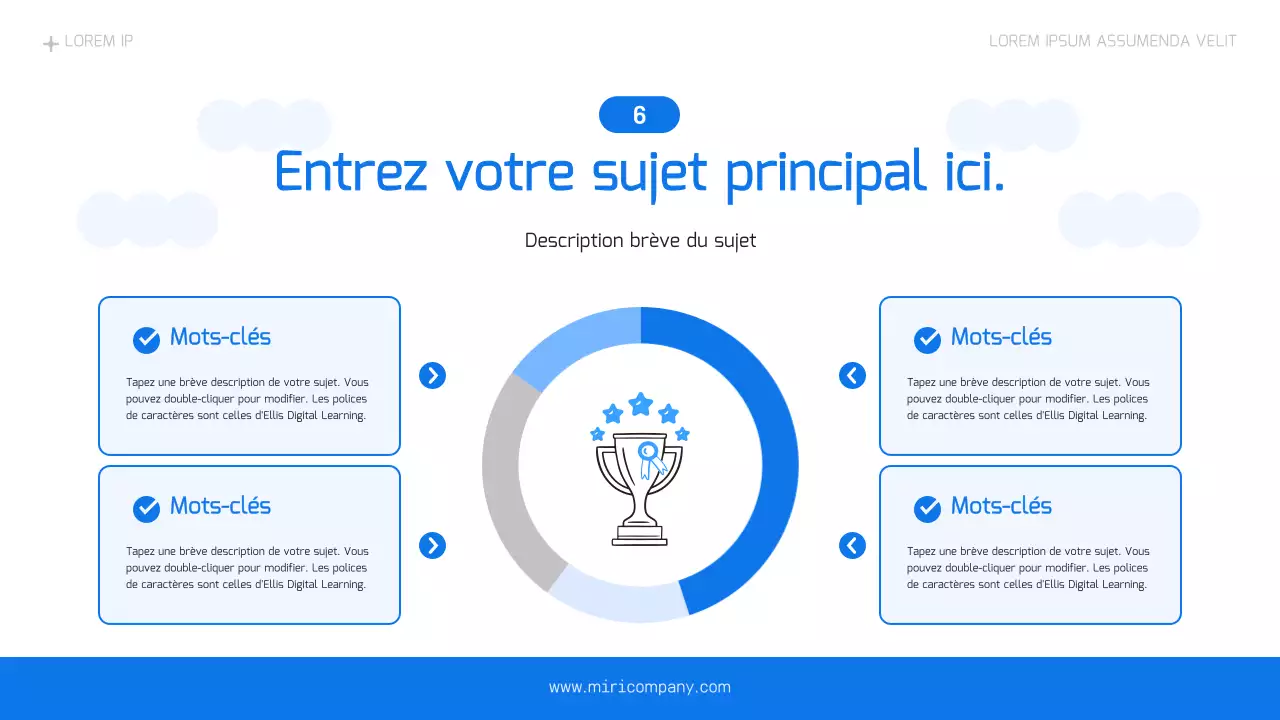 Un plan d'affaires simple en bleu clair et bleu