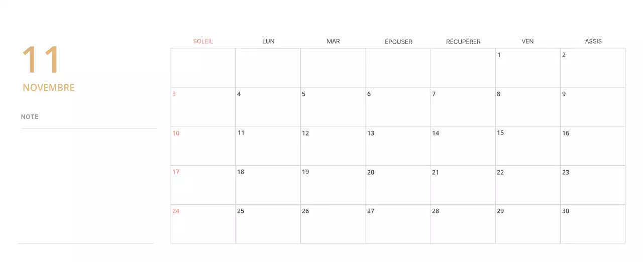 Calendrier de bureau illustré vert sur le thème de la famille