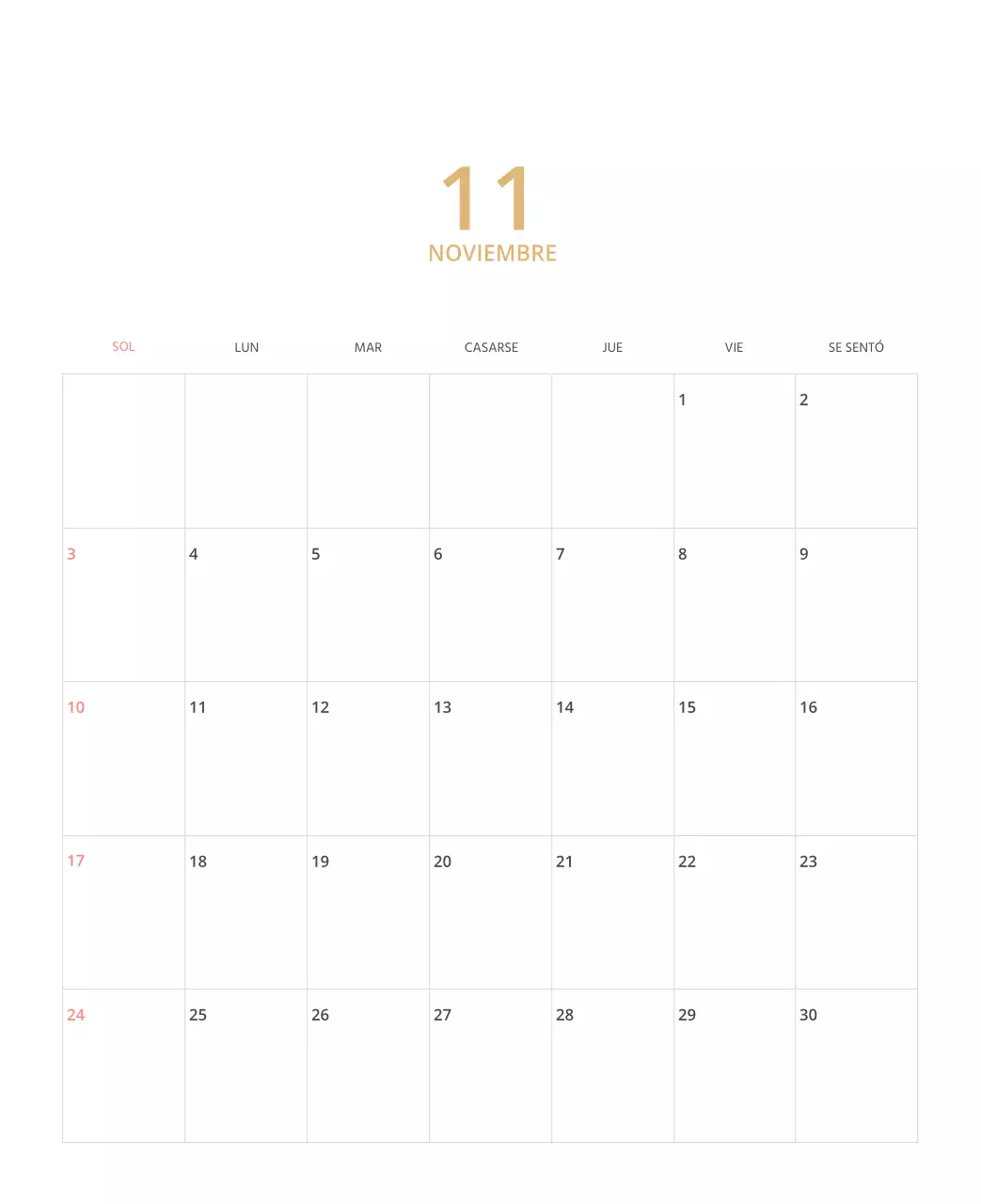 Calendario ilustrado multicolor