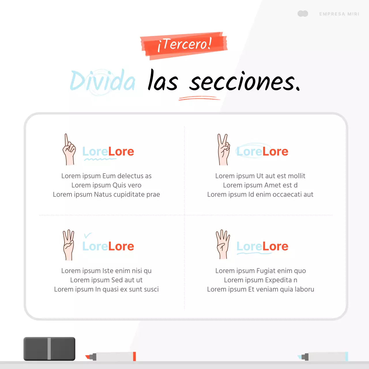 Explica cómo hacer un bonito resumen en azul claro y blanco