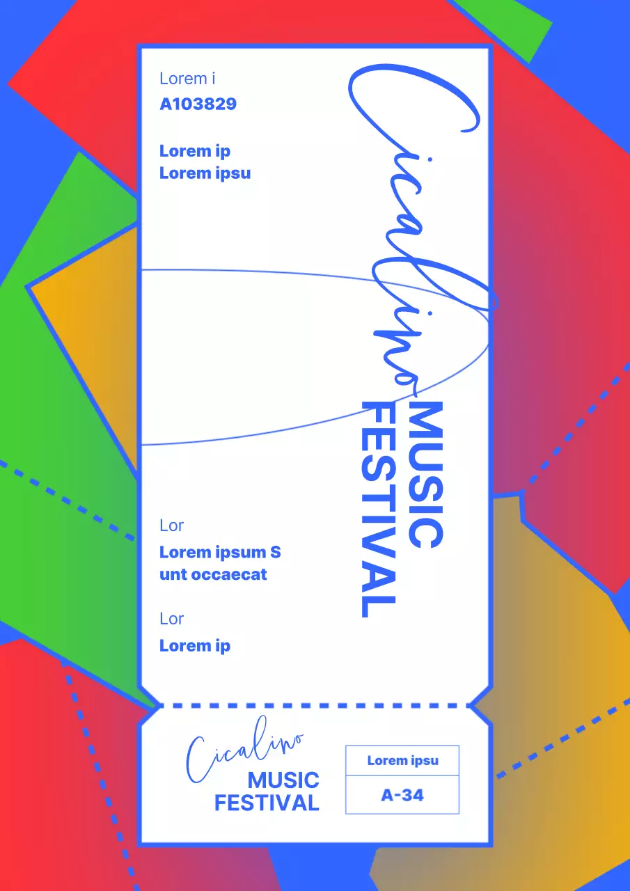 Promuovete i festival musicali estivi con colori blu e arcobaleno