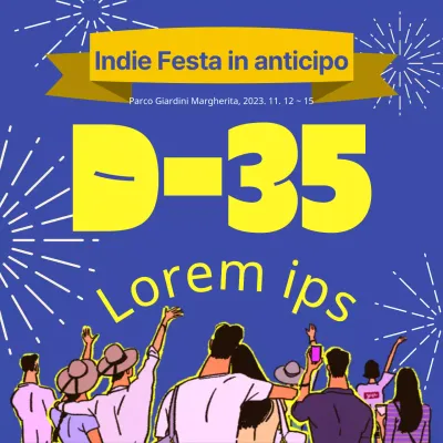 Promuovere un festival kitsch in blu