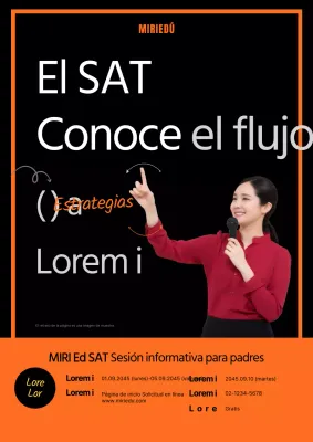 Black Orange Simple SATs Parent Information Session Recruitment Event