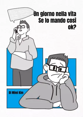 Copertina di un saggio semplice in blu