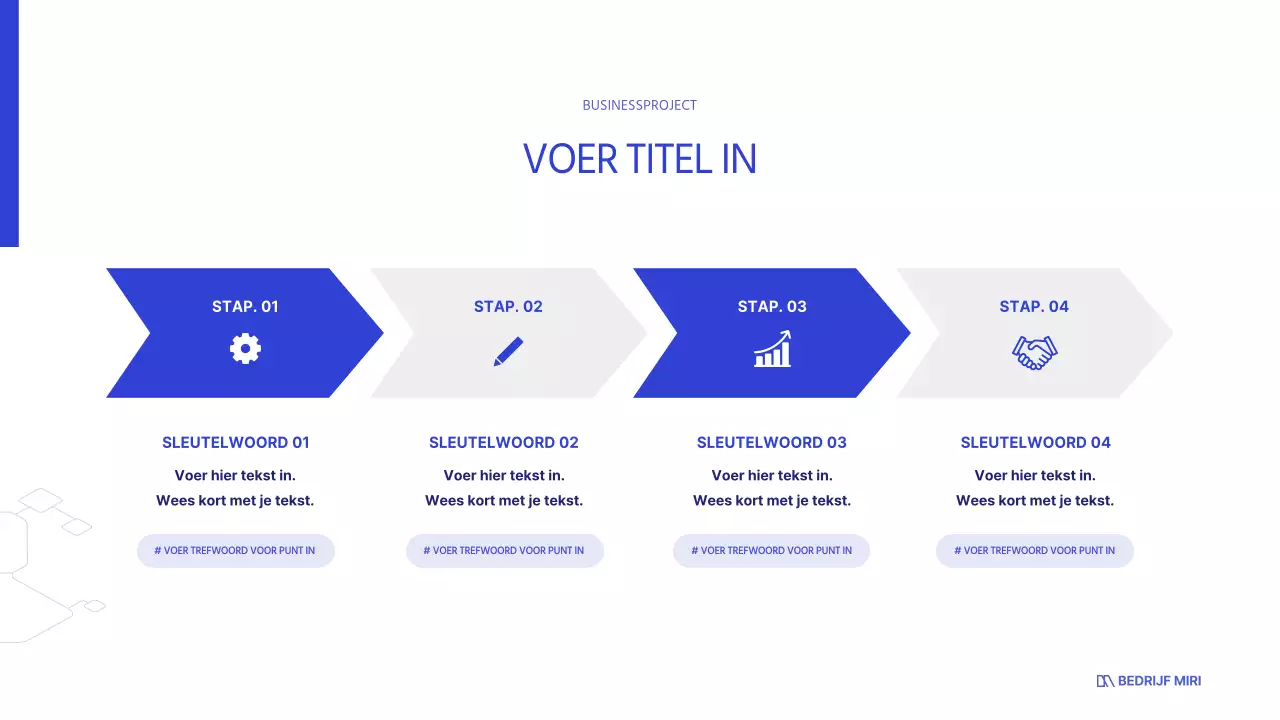 Wit en blauw voor een strakke zakelijke look
