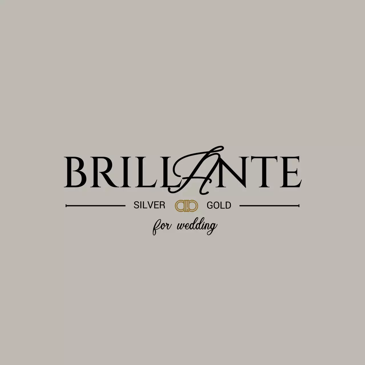 ベージュ 上品 結婚式 ロゴ