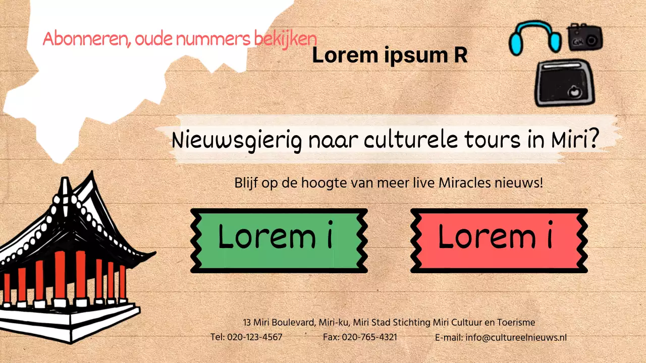 Een gids voor trendy buurten op een beige achtergrond