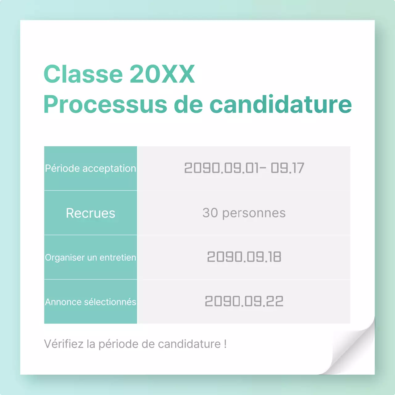Un guide simple de candidature à l'université (bleu et menthe)