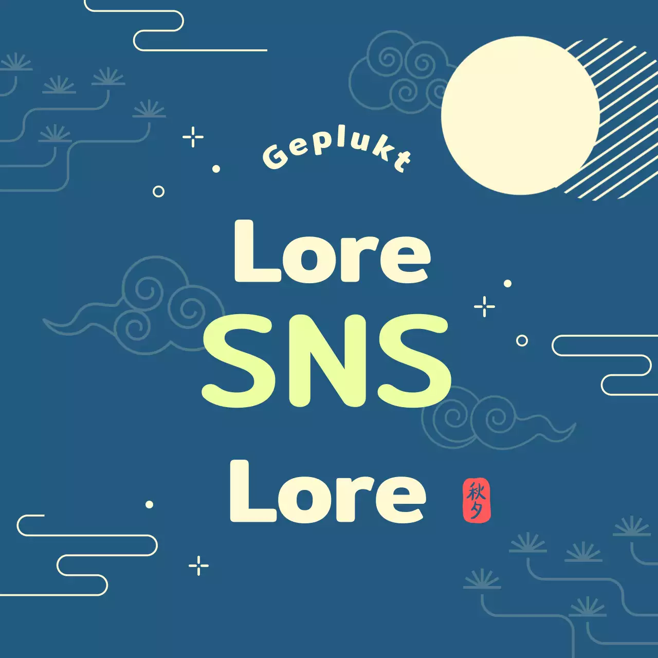 Chuseok-aankondiging in traditioneel patroon met chartreuse accenten