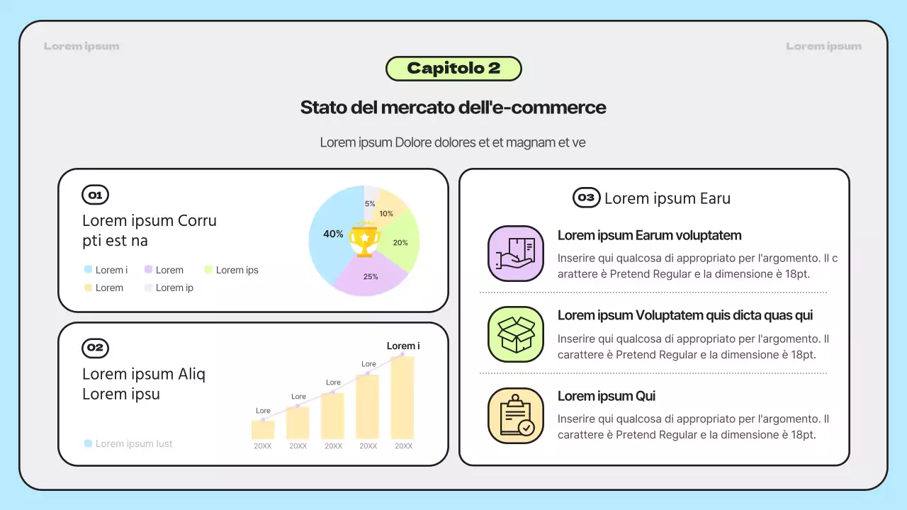 Rapporti di ricerca di mercato semplici e colorati come l'arcobaleno